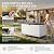 YITAHOME 90 Gallon Outdoor Storage Box with 6 Swivel Wheels & Dual Wooden Handles, Large Double-Wall Resin Deck Box, Lockable Waterproof Patio Organizer for Furniture, Cushions, White & Black