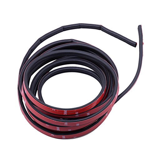 beler 5M B-Shaped Black Waterproof Car Door Window Protect Trim Edge Rubber Weather Seal Strip