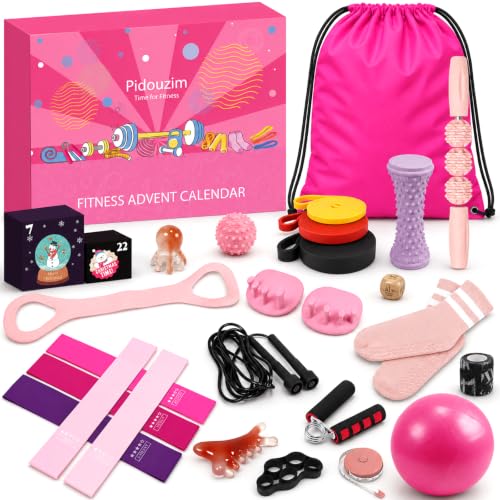 Fitness Advent Calendar 2026 for Women Pilates Christmas Countdown Calendar | Advent Calendar for Adult with Resistance Band,Massage Ball,Yoga Ball,Jump Rope - image 1