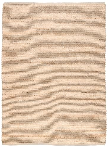 SAFAVIEH Cape Cod Collection X-Large Area Rug - 12' x 18', Natural, Handmade Braided Jute, Ideal for High Traffic Areas in Living Room, Bedroom (CAP355A)