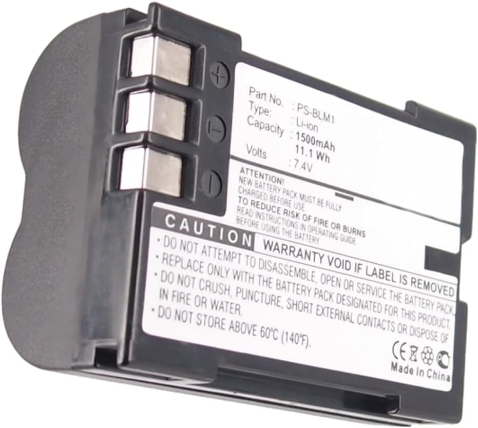 Synergy Digital Camera Battery, Compatible with Olympus Evolt E-300 Digital Camera, (Li-ion, 7.4V, 1500mAh) Ultra High Capacity, Replacement for Olympus BLM-1 Battery