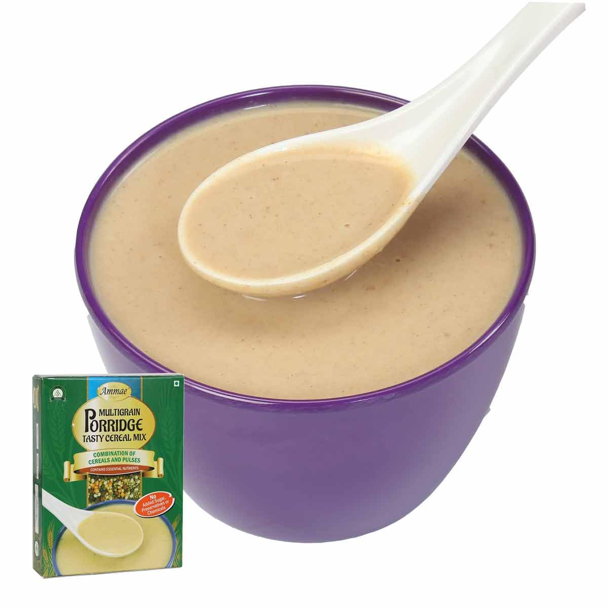Ammae Multigrain Porridge Tasty Cereal Mix, 400g, 16 grains Sathu Maavu, Sprouted & Roasted Cereals, Pulses, Millets & Oats | No Sugar | No Salt | No Milk | No Preservatives & Chemicals - Image 9 thumbnail
