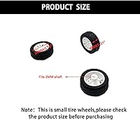 Vista 2 de Ruedas de coche de juguete de 10 Uds., neumático de goma de 0.787 in para accesorios