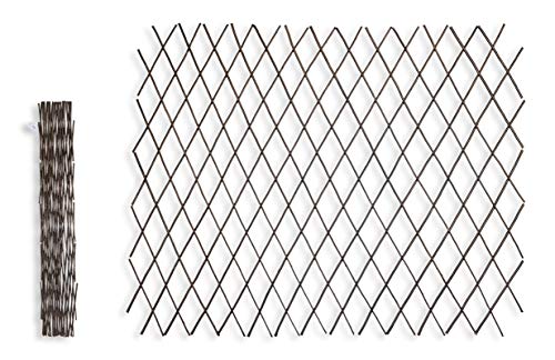 HERSIG - Celosía extensible de mimbre para jardín - 90x180cm