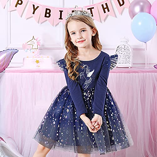 VIKITA Girls Dresses for Winter Long Sleeve Toddler Girls Clothes Party Tulle Halloween Dresses for Girls 3-12 Years2