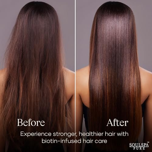 Soulspa Pure Biotin Shampoo And Conditioner Set With Keratin - Advanced Anti-Thinning, Hair Growth Shampoo And Conditioner Combo Repair Formula thumb #5