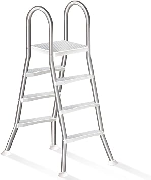 4 Step Pool Ladder Stainless Steel Pool Stairs for Above Ground Pool Pool Ladder 132 cm Pool Height Pool Steps Pool Steps for Above Ground Pools Swimming Pool Ladder Pool Ladder 250 kg