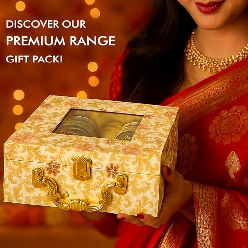 Image of Purevida Premium Decorative Wooden Gift Box with Mixed Dry Nuts - Vintage Mosaic Design, Brass Handle | Festive Dry Fruit Hamper for Christmas & New Year Gifting (Pack of 2)