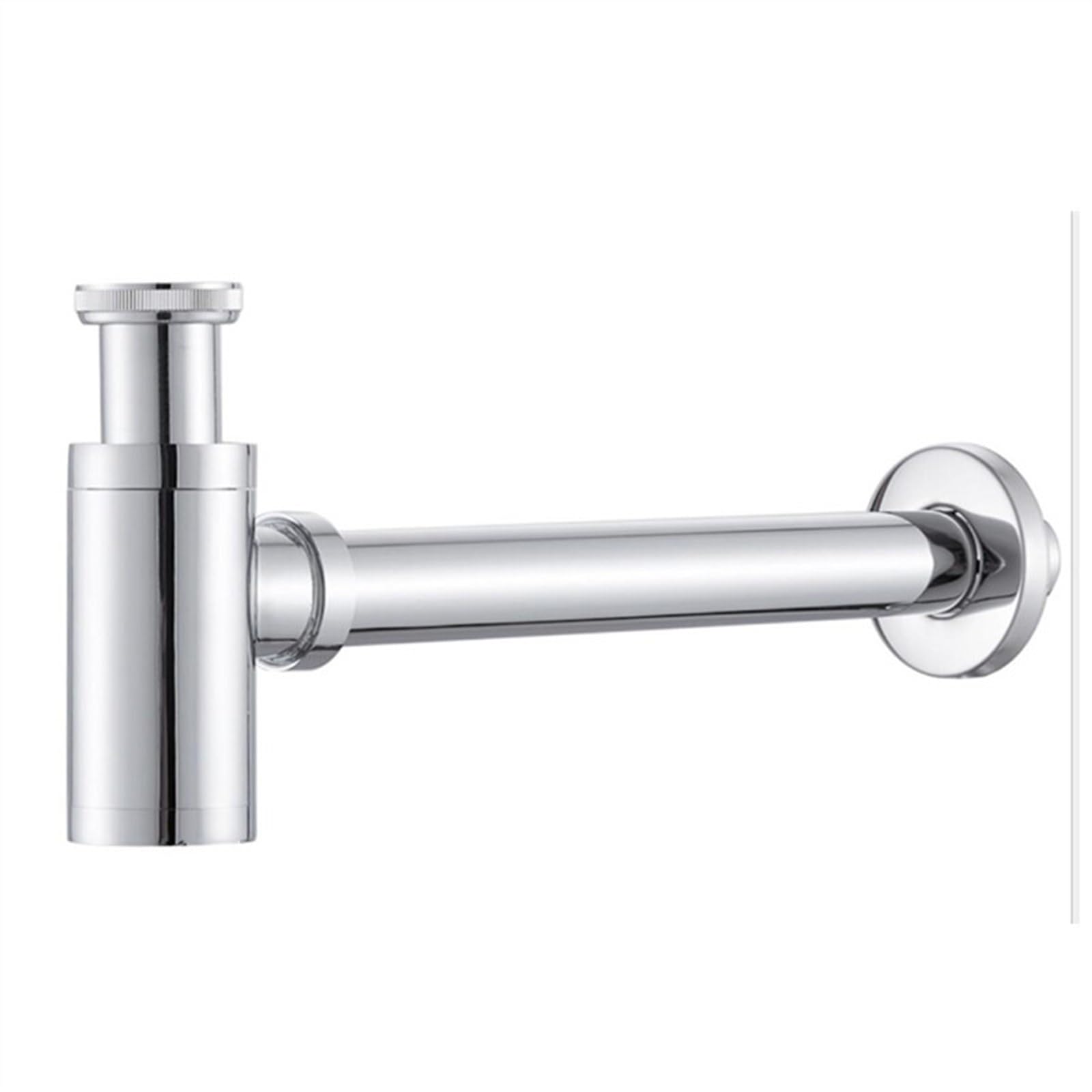 Cuerpo de latón Lavabo Wast Desagüe Conexión de pared Plomería Trampas en P Tubería de lavado Sifón for lavabo de baño Negro/Oro cepillado/Cromo.(Chrome)