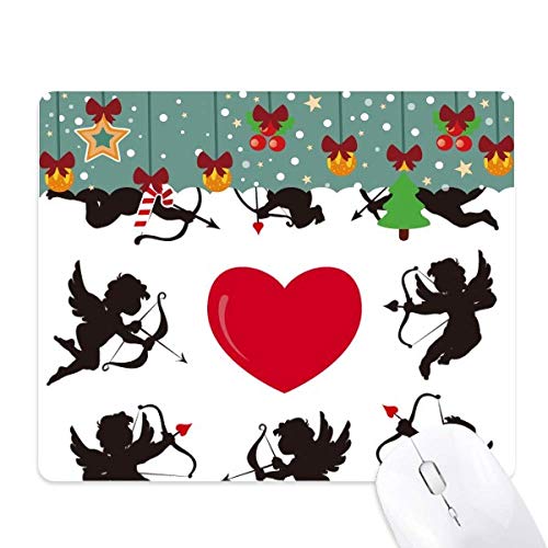 Tapis de souris cupidon cœur rouge glisse fluide pour bureau sans frustration