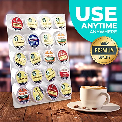 K Cups Rack Holder | K Cup Carousel | Kurerig Pod Organizer | Coffee K Cups Holder | Elegant Kuerig Pod Organizer | Compatible With Keurig Coffee Accessories Minimalist K Cup Organization #TOP3