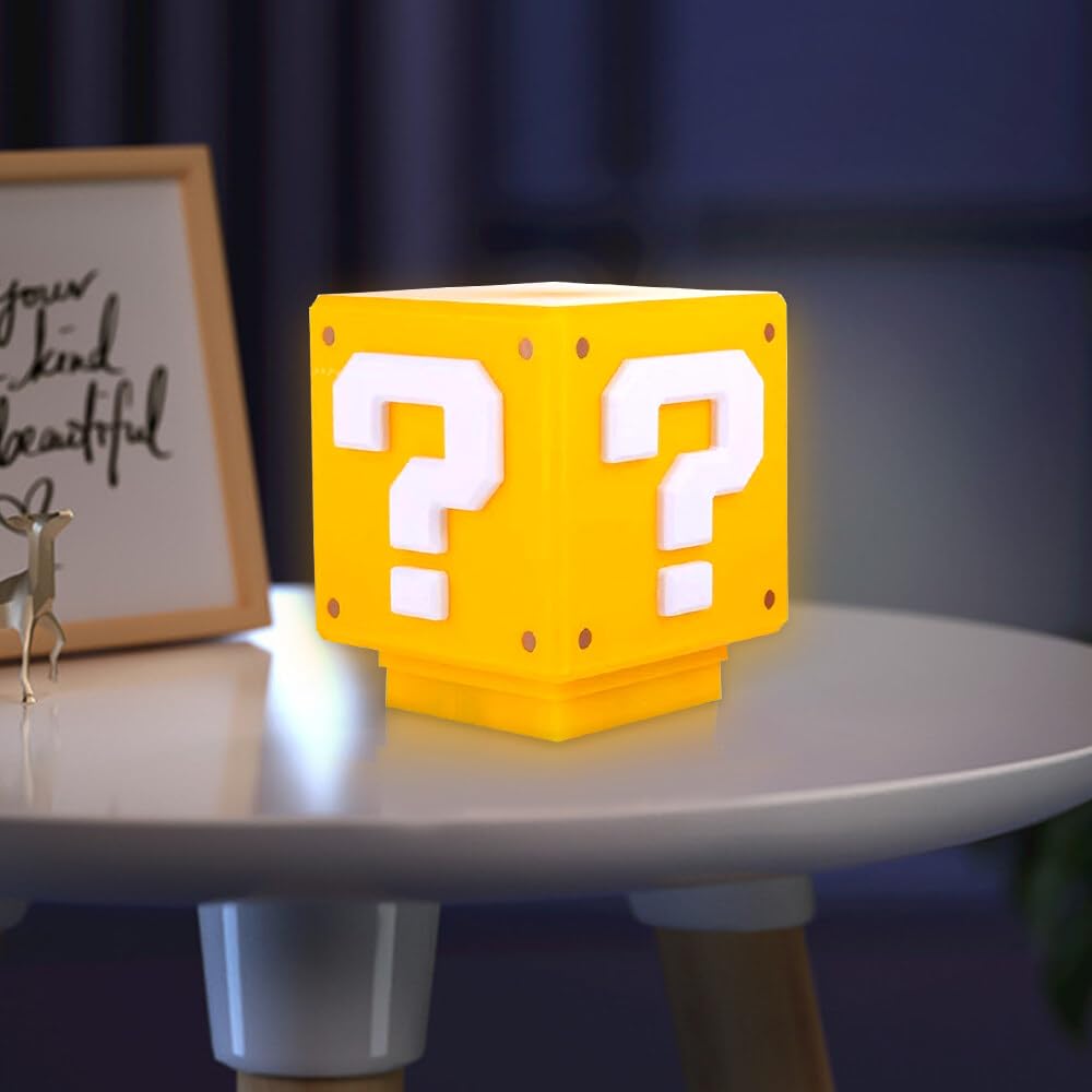 Lampada 3D A Cubo Con Punto Interrogativo, Luce Notturna A LED Con Effetti Sonori, Ricaricabile Via USB, Regalo Per Appassionati Di Videogiochi - 2