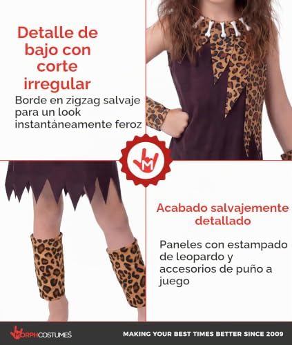 DM Disfraz de Cavernícola/Troglodita. Varias tallas de niño y adulto. (Talla única M/L, Mujer DM Disfraz de Cavernícola/Troglodita. Varias tallas de niño y adulto. (Talla única M/L, Mujer