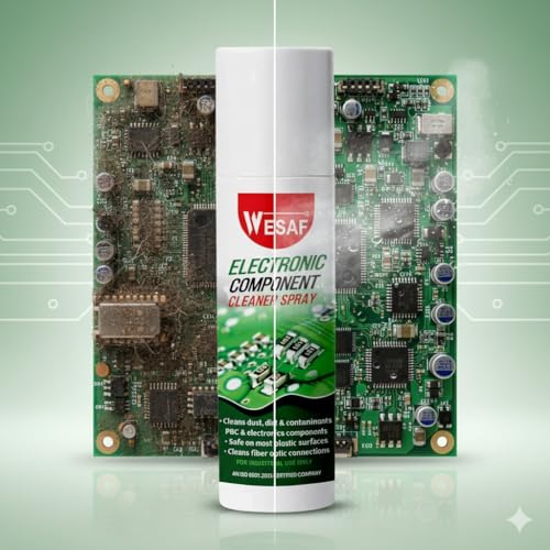 Image of Wesaf Contact Cleaner Spray 500ml | PCB Cleaning Spray | Electronic Components Cleaner for Circuit Board, Switches, Keyboard & CPU, Non-Flammable Residue Remover, Fast Evaporating-Grade 2003
