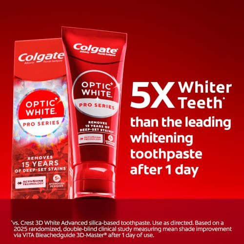Image of Colgate Optic White Pro Series Whitening Toothpaste, High Impact White, 3oz