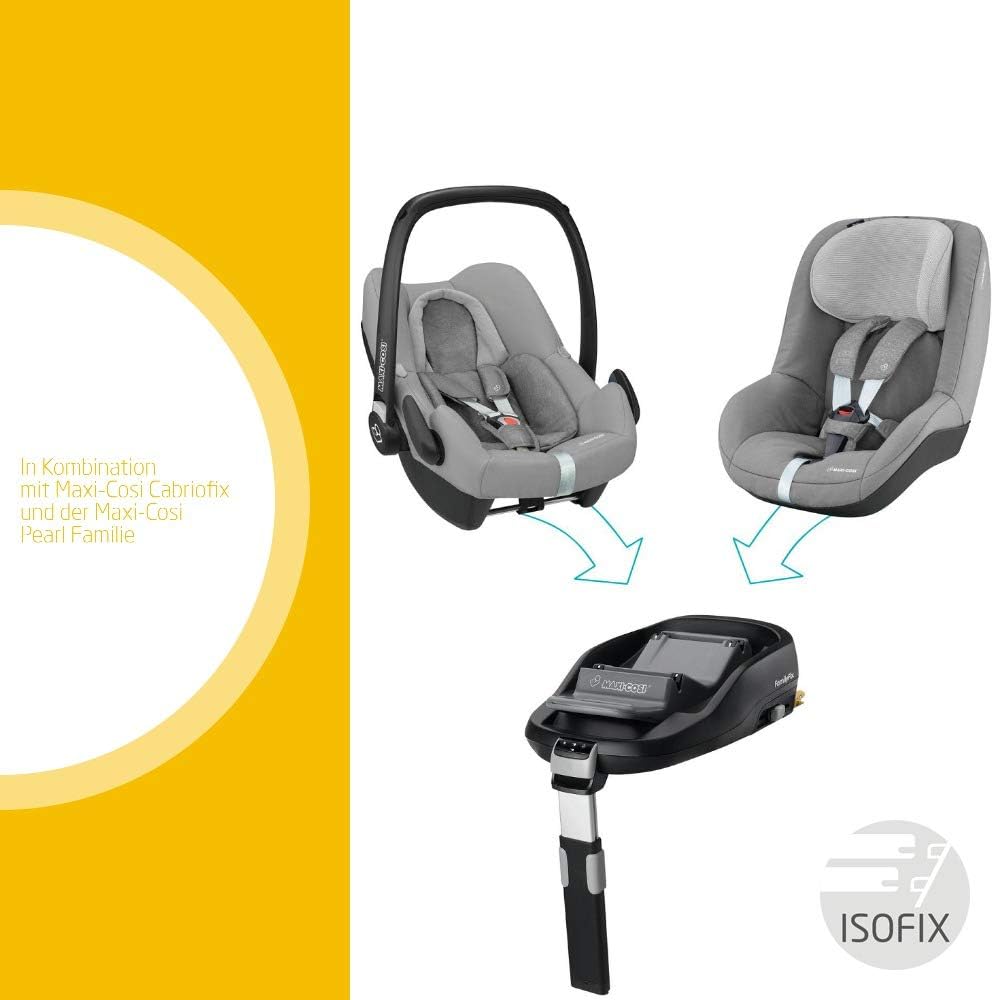 Maxi-Cosi FamilyFix Isofix-Basisstation, Gruppe 0+/1 (0-18 kg), geeignet für Babyschale Maxi-Cosi CabrioFix, Pebble und Gruppe 1 Kindersitz Pearl, nutzbar ab 0 Monate - 4 Jahre, schwarz