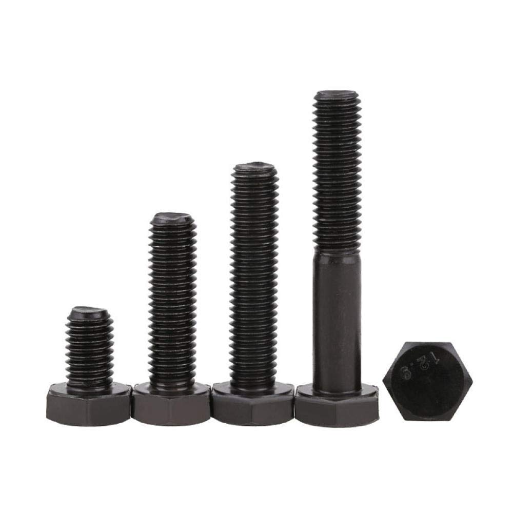 Perno hexagonal M12 de alta resistencia grado 12.9 en acero aleado con rosca completa pack de 5 8