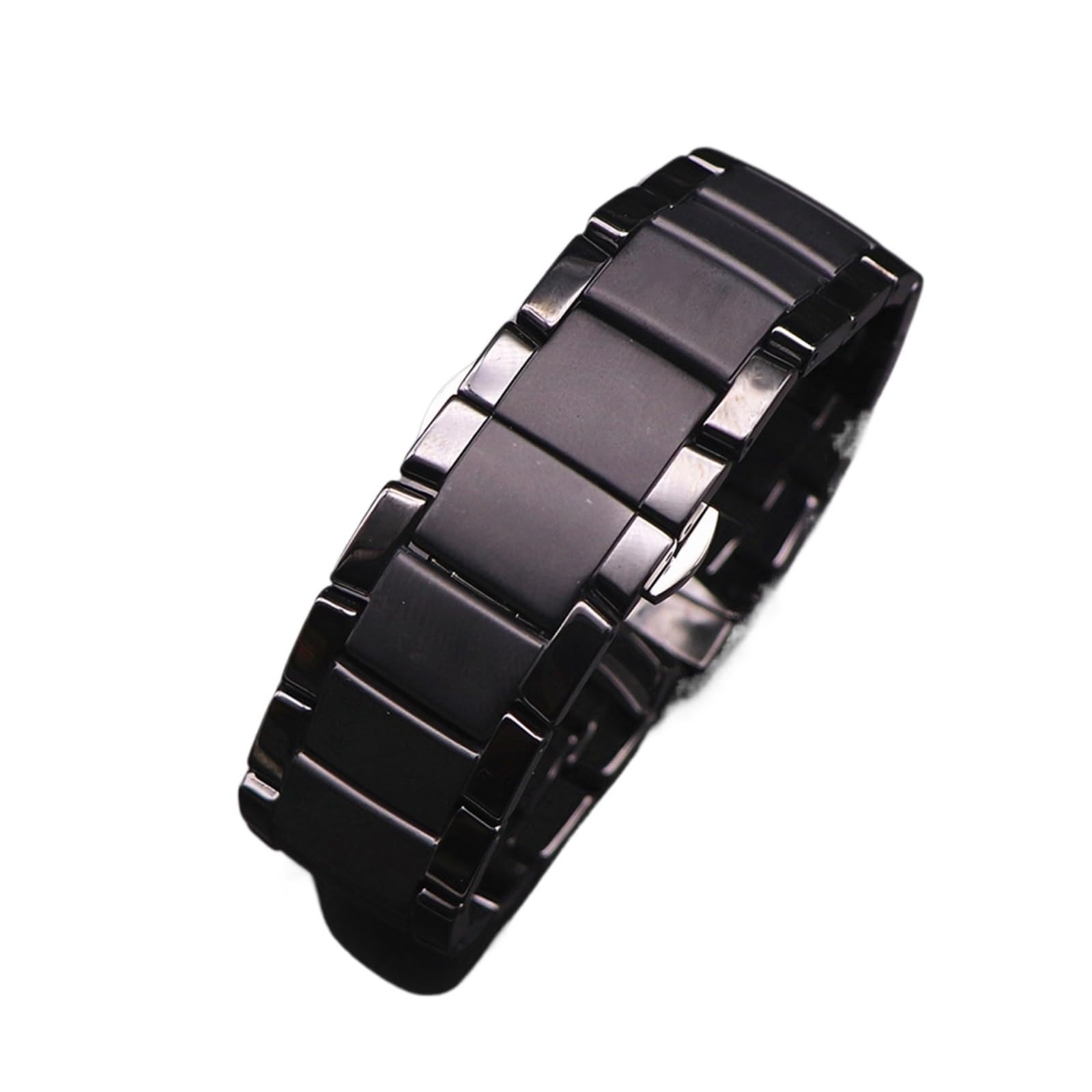 HMFANG Cinturino in Acciaio Inossidabile ceramico da 22 mm 24 mm Compatibile con Il Modello di Orologio AR1452 AR1451 Bracciale Nero Opaco(Matte Black,24mmfor AR1451)
