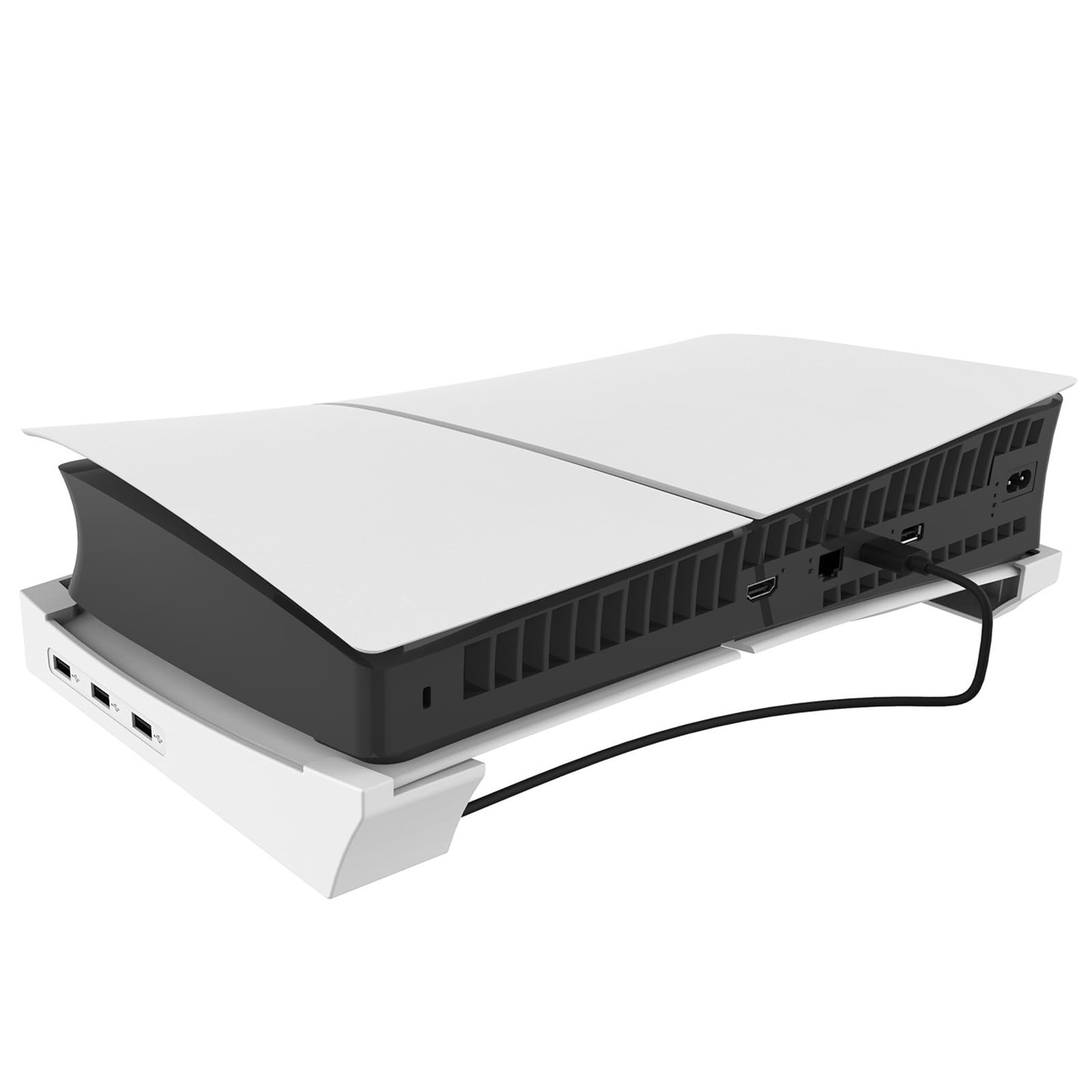 MOOKEENONE Hub orizzontale 4 Porta USB Base del basamento per PS5 Slim Console, Aggiornamento Accessori Stand Holder