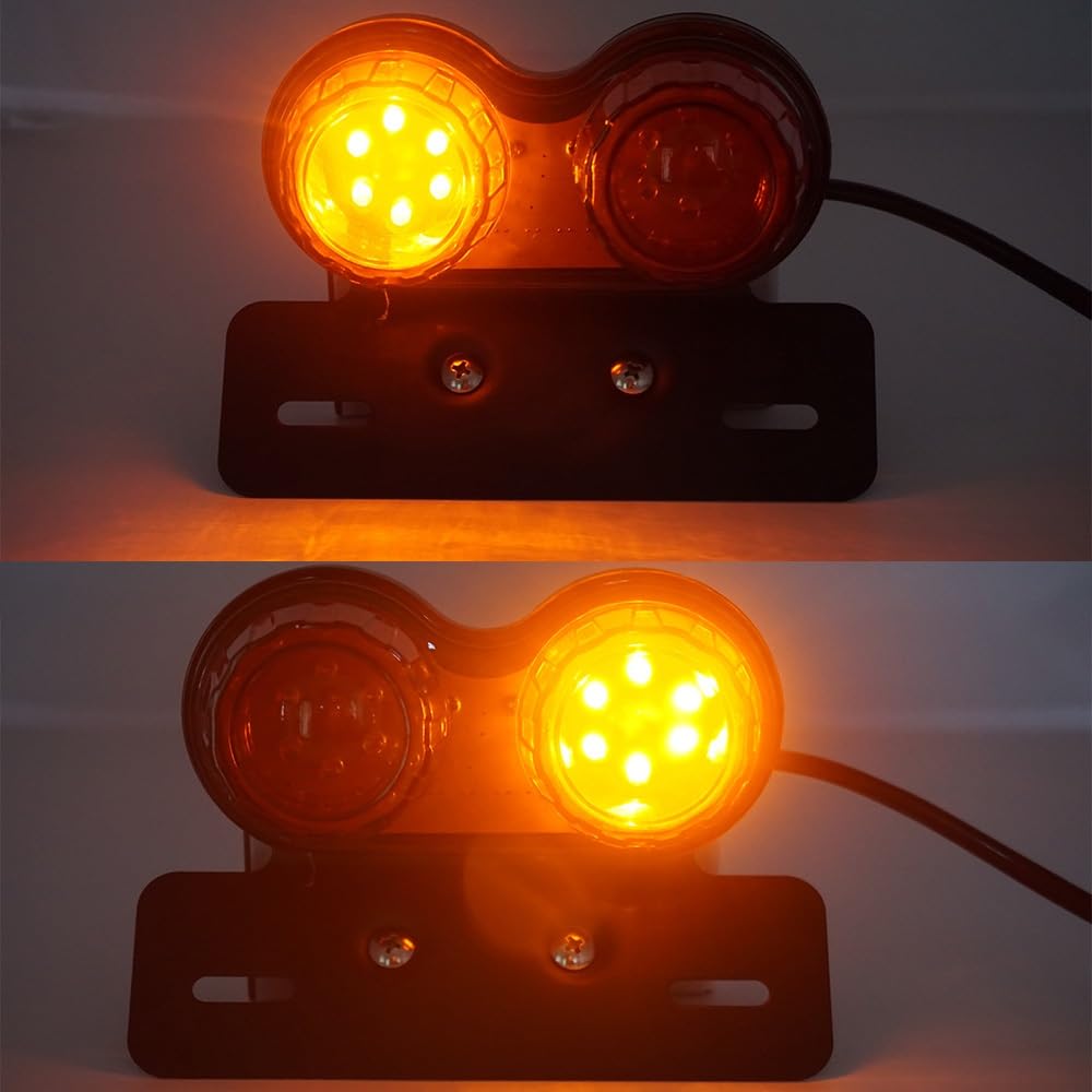 Fanale Posteriore a LED per Motocicletta, Luce di Stop Posteriore, Luce Freno, indicatore di direzione per Targa.