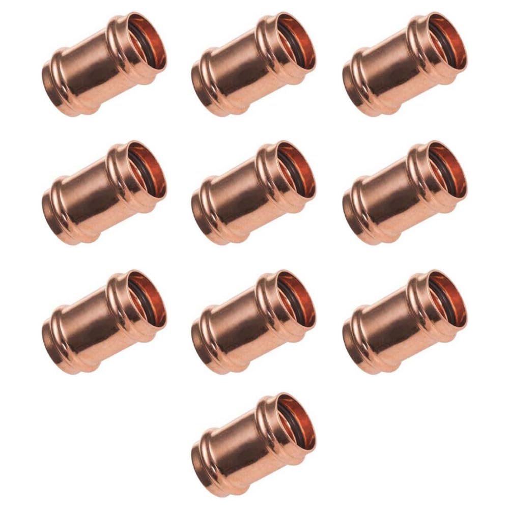 Raccord Cuivre à sertir - Lot de raccord cuivre à sertir - 10 Manchons Femelle Ø22