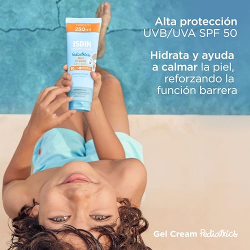 ISDIN Gel Cream Wet Skin Pediatrics SPF 50 Protector Solar Corporal con Textura Gel Crema Hidratación y Alta Protección, 250 ml - imagen 4