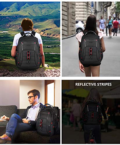 Kroser Travel Laptop Backpack 17.3 Inch Xl Computer Backpack Stylish College Backpack With Rfid Pockets Usb Charging Port Reflective Strips Water-Repellent Day Pack For Business/Men #TOP5