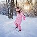 JAN & JUL Waterproof Snow Rainpants for Toddler Girls (Fleece-Lined: Dusty Pink, 4T)