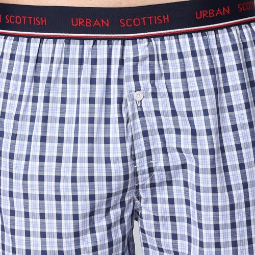 Image of Urban Scottish Men's Boxer | 100% Cotton | Regular Fit, Mid-Rise | Printed, Outer Elastic