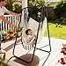 CCLIFE Hängesessel mit Gestell Kissen Hängeschaukel Hängestuhl Bis 100kg Indoor & Outdoor Garten Hängesitz