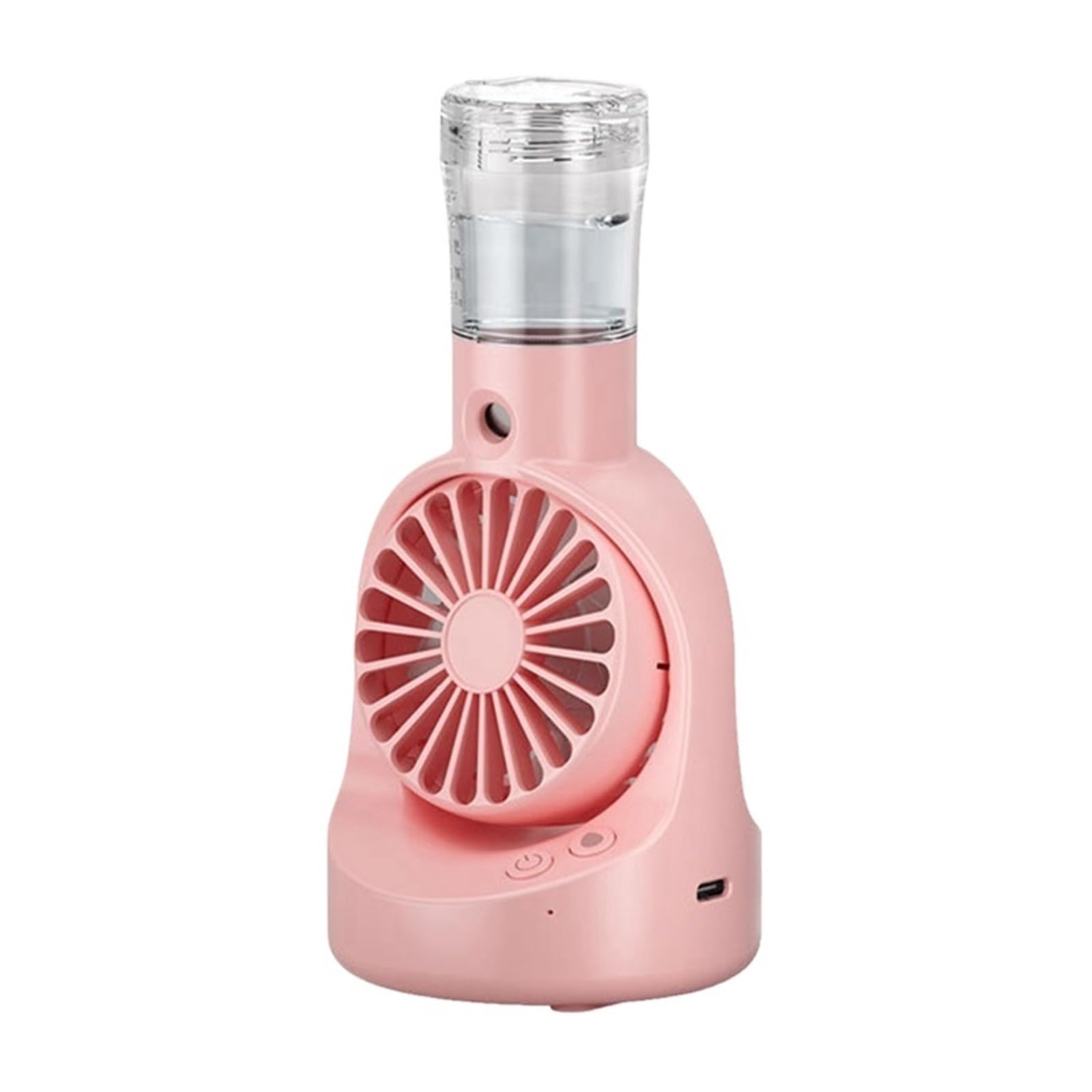 Cczrd Pink Misting Fan Portabble Outdoor Cooling Supplies With Bottle For Living Room Car Traveling Airflow Comfort Refreshing Breeze(Pink)