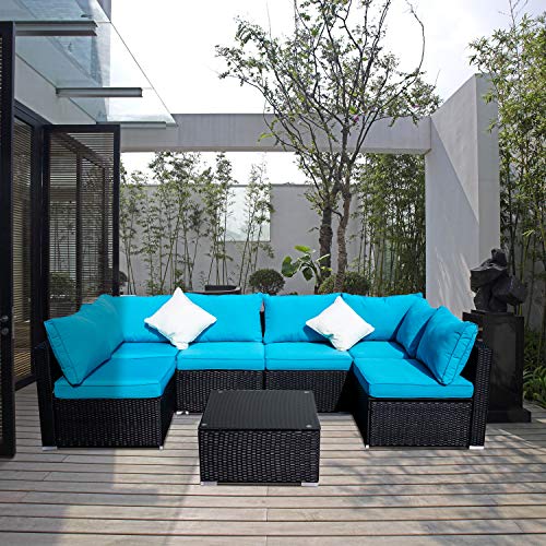 GDY Outdoor Patio Furniture Sets 2/3/5/7/12 Pieces PE Rattan Wicker Sectional Sofa Sets