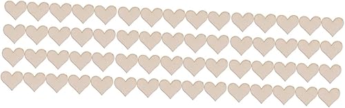 Miniatura 1 de EXCEART 900 piezas de amor rebanadas de madera centro de mesa decoraciones de mesa corazón de madera sin terminar corazón de madera en blanco