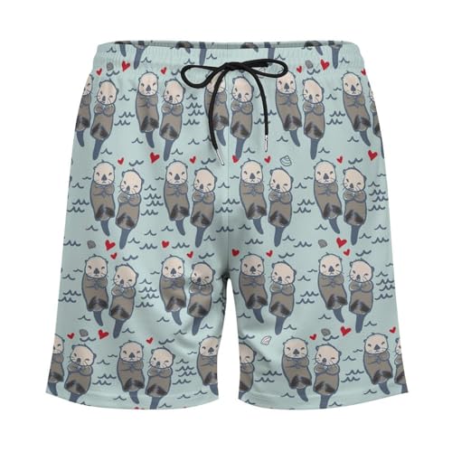 Sea Otter Men's Swim Trunk Quick-Dry Shorts with Mesh Lining And Pockets3