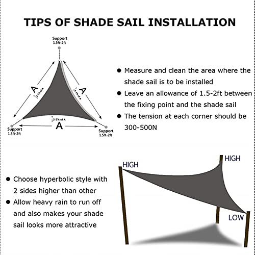 Voile d'ombrage pour jardin et camping, bâche soleil avec corde