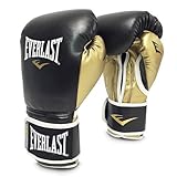 Black/Gold Everlast Erwachsene Powerlock Training Gloves PU Boxartikel, Black/Gold, 16 oz