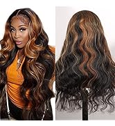 NAYUMI Highlights Lace Front Wig Human Hair 260% Density 13x4 Balayage FB30 ombre Lace Front huma...
