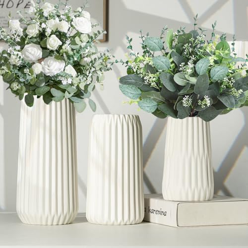 Mixed Eucalyptus Leaves Stems Bulk Artificial Silver Dollar Leaves Picks Dried Eucalyptus Bundle Faux Spray for Wedding Vase Bouquet Decor (120, Green) image 6
