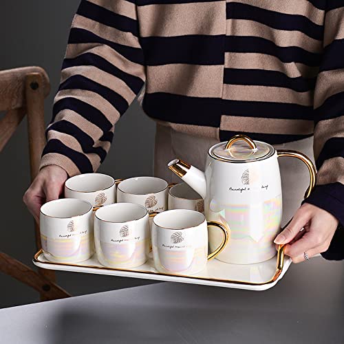 Service à thé céramique anti-goutte avec carafe eau pour table propre