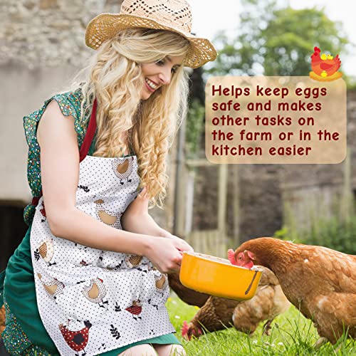Chicken Egg Collecting Apron Hen Duck Goose Egg Holder Aprons Chicken Egg Apron For Fresh Egg Adjustable Gathering Apron With Pockets For Hen Duck Goose Egg Home Kitchen Women Presents Multicolor #TOP5