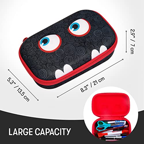Image of ZIPIT Wildlings Pencil Box for Kids, Large Capacity Cute Pencil Case for School, Stationery Organizer Box, Black