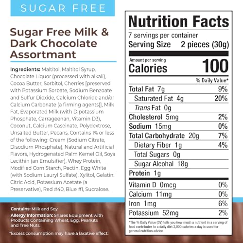 Asher's Sugar Free Chocolate Candy Assortment - Kosher, Milk & Dark Chocolates (15 pieces, 8 oz.) - image 2