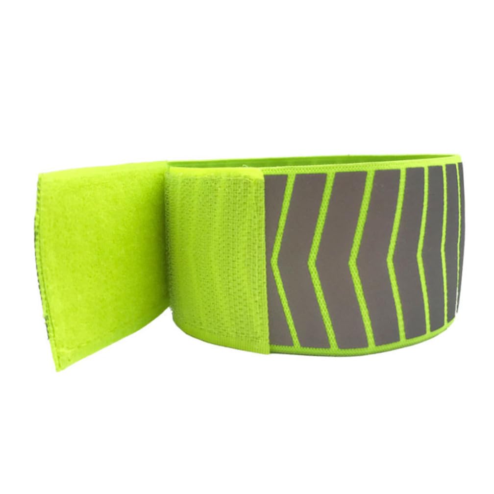 HEMOTON Bracciale Riflettente Sport Notte Bracciale Fluorescente Braccialetto Bande Uomini Bracciali visibilità Polso Riflessivo Illuminato Sicurezza Green