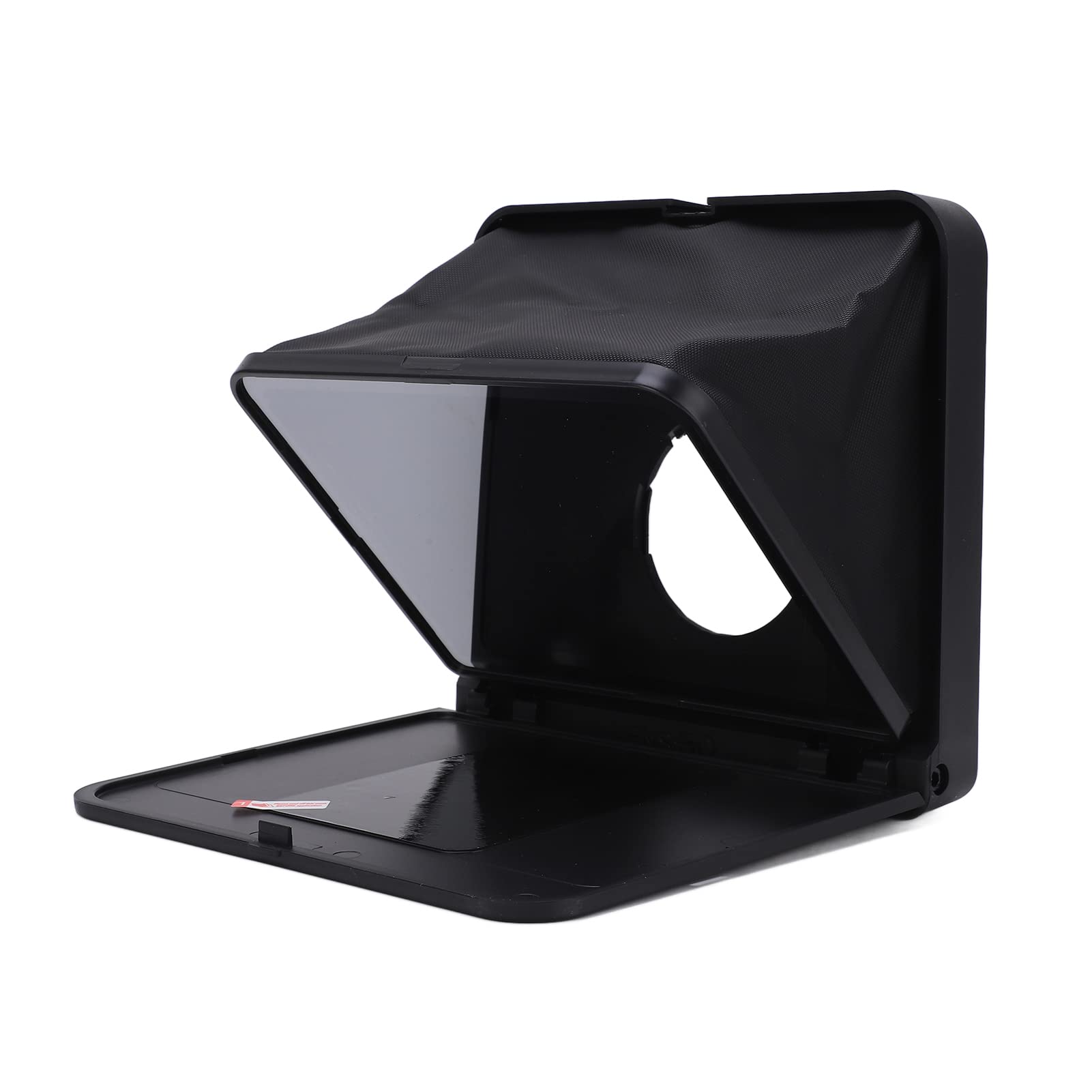 Bewinner Teleprompter con Telecomando, Teleprompter Portatile Pieghevole con Anello Adattatore da 49 Mm, 52 Mm, 58 Mm, 62 Mm, 67 Mm, 72 Mm, 77 Mm per Fotocamera SLR Tablet Smartphone