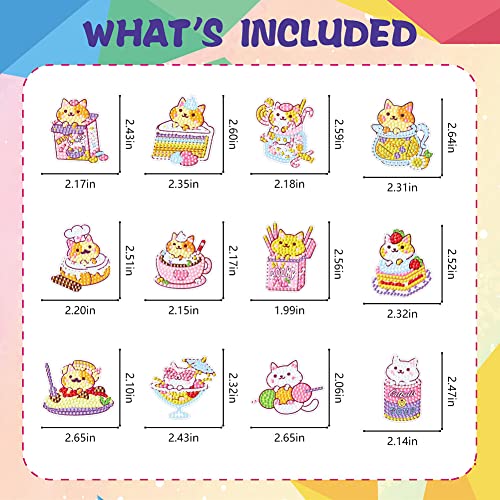 Kids Diamond Painting Stickers Kits 5D Diy Paint By Numbers Gem Art Crafts For Children And Adults Diamond Dots Mosaic Kits For Girls And Boys (Cat-2) #TOP5