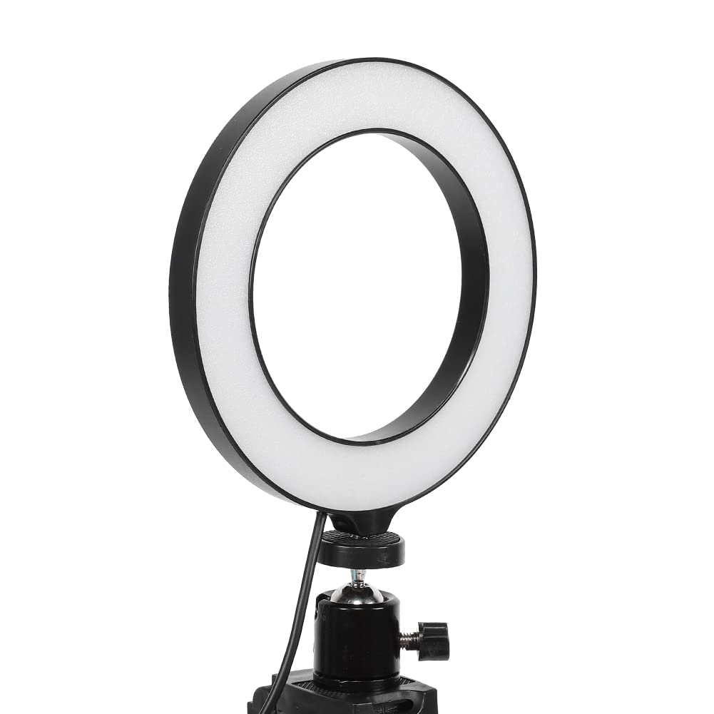 Ejoyous 5,7-Zoll-LED-Ringlichter, Dimmbare ABS-LED-Ringlichter mit 11 Helligkeitsstufen, 3 Lichtmodi, Verstellbares Stativ 13,8 Bis 39,4 Zoll für Videoanrufe, Live-Streaming und Lesen