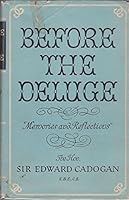 Before the Deluge. Memories and Reflections B0006D93JA Book Cover