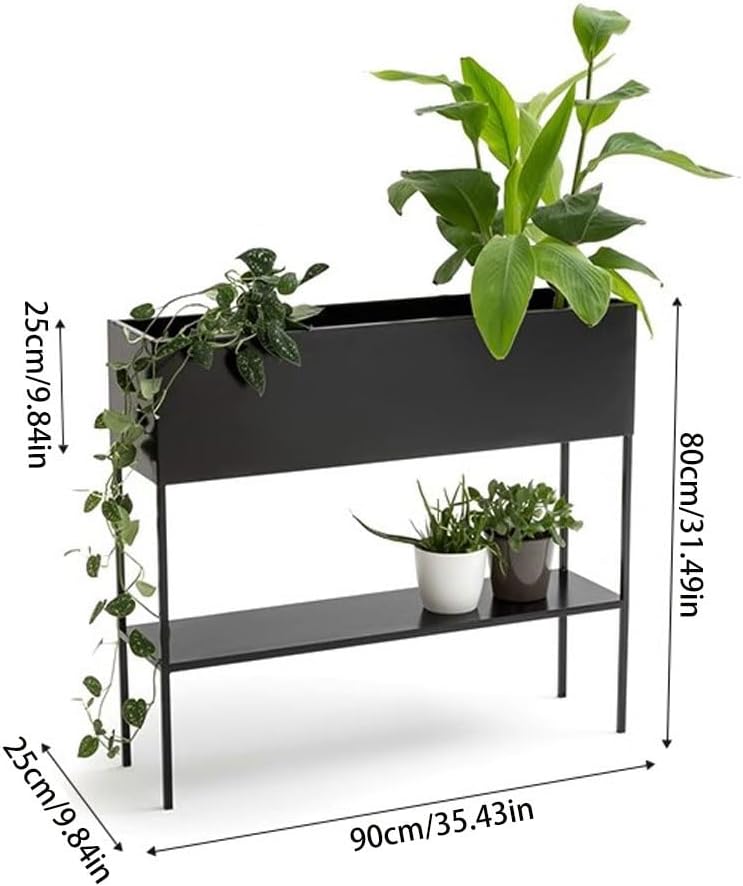 Tiered Plant Stand Indoor Nordic Outdoor Balcony Floor-standing Courtyard Green Plant Rack Outdoor Double-layer Large Plant Rack Outdoor Plant Stands For Patio