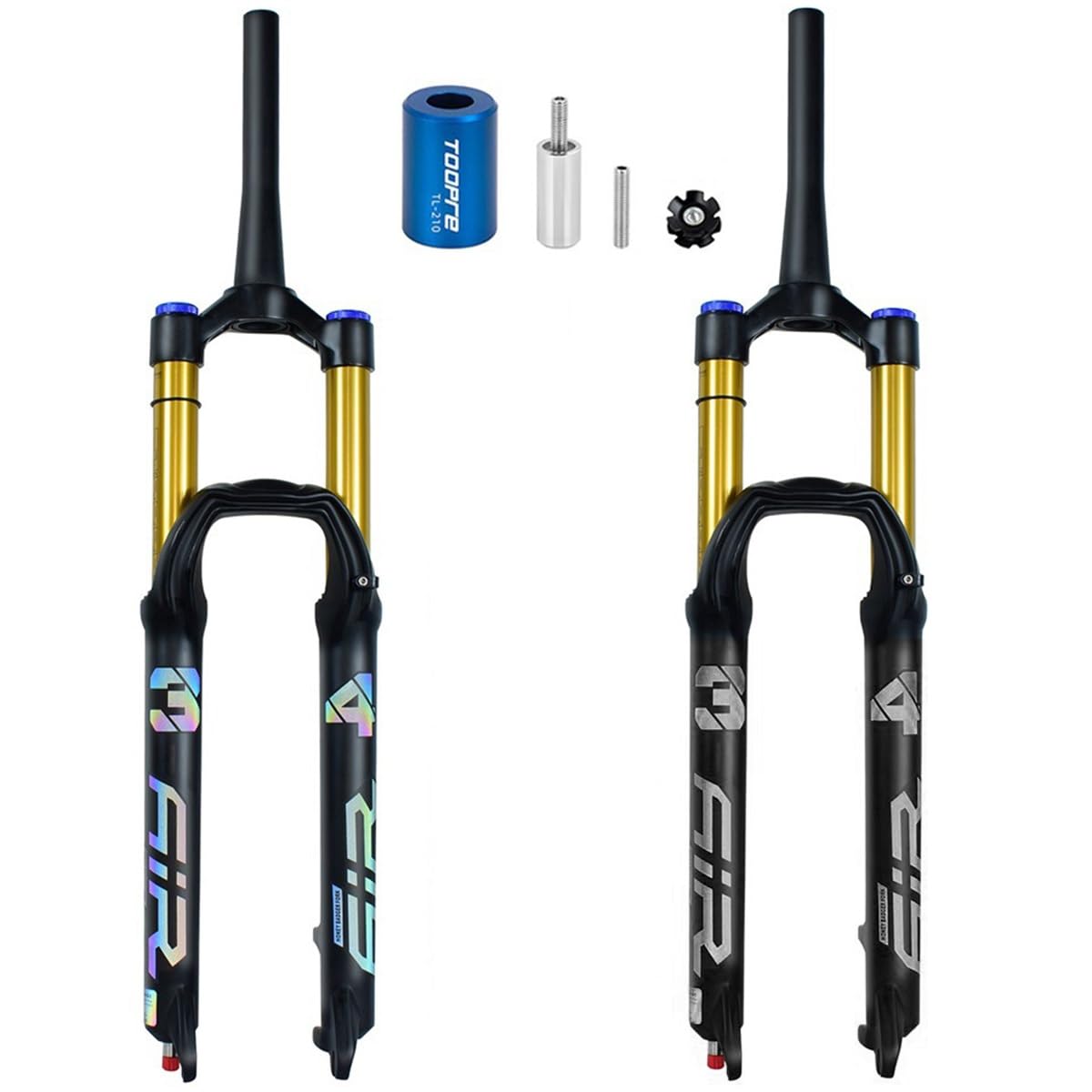 Fourche à air VTT XC 27.5/29 conique pivot 1-1/8 blocage rapide