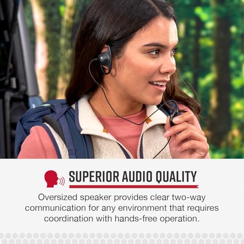 Image of Cobra 2.5mm D-Style Headset for Two-Way Radios - Over-The-Ear Headset for Hands-Free Communication with Push-to-Talk Button